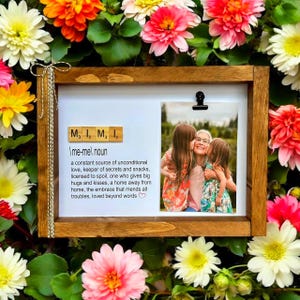 Personalized Mimi Scrabble Tile Definition Frame, Photo Gifts