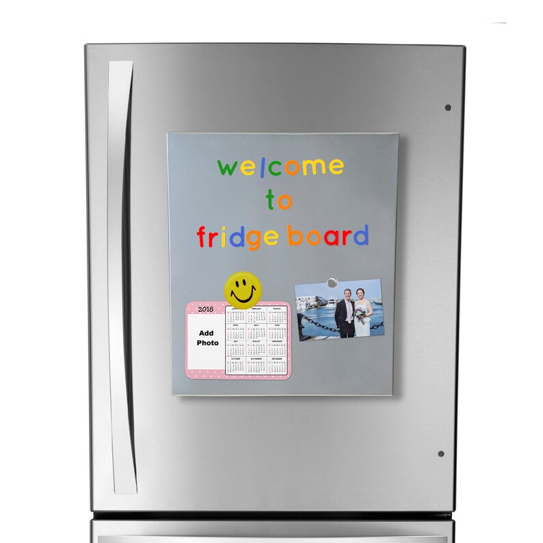 Magnetic Board With Suction Cups For Stainless Steel Refrigerators