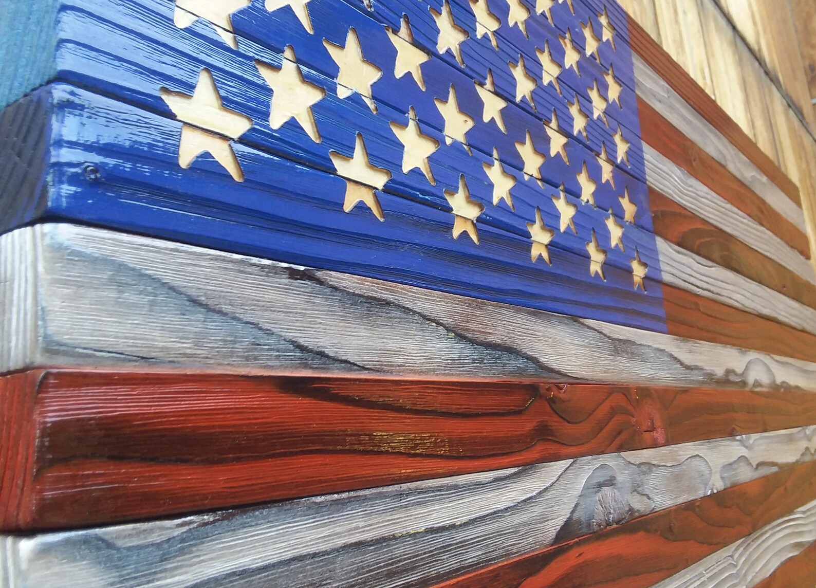 American Flag Wooden Wall Art Etsy
