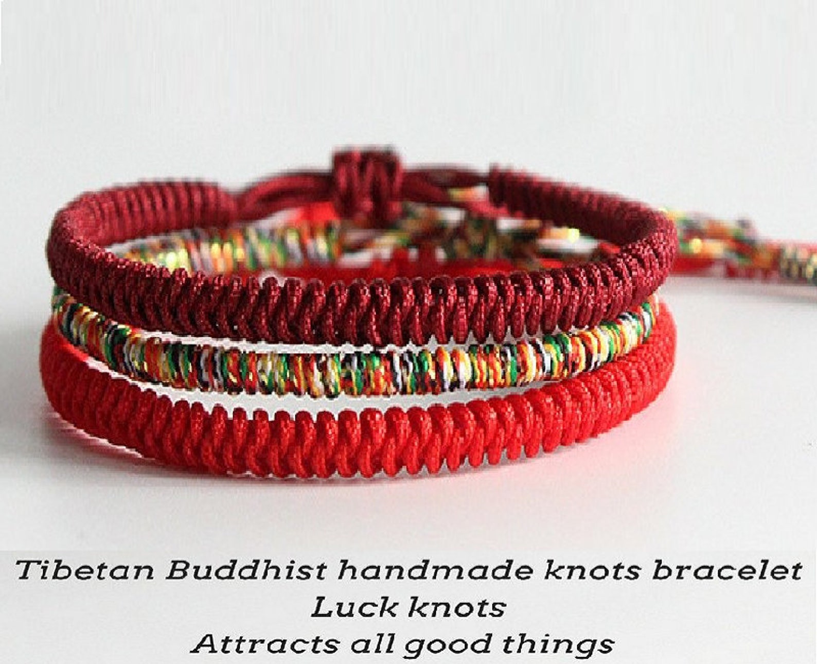 Original Tibetan Buddhist Tibetan Lucky Knot Bracelet Handmade Etsy