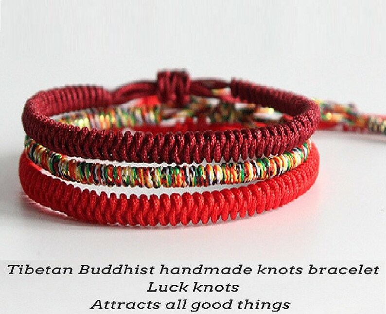 Original Tibetan Buddhist Tibetan Lucky Knot Bracelet Handmade Etsy