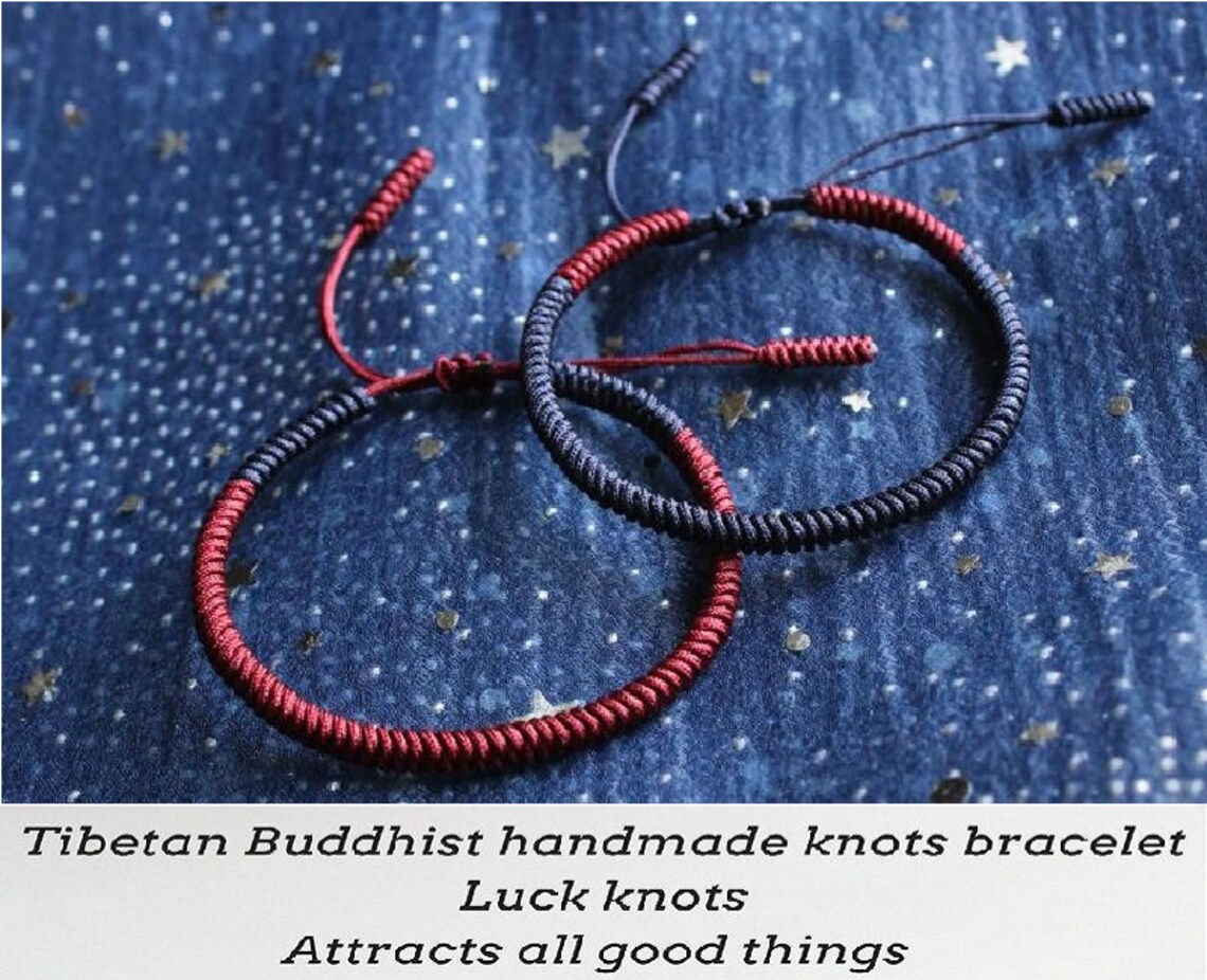 Original Tibetan Buddhist Tibetan Lucky Knot Bracelet Handmade Etsy
