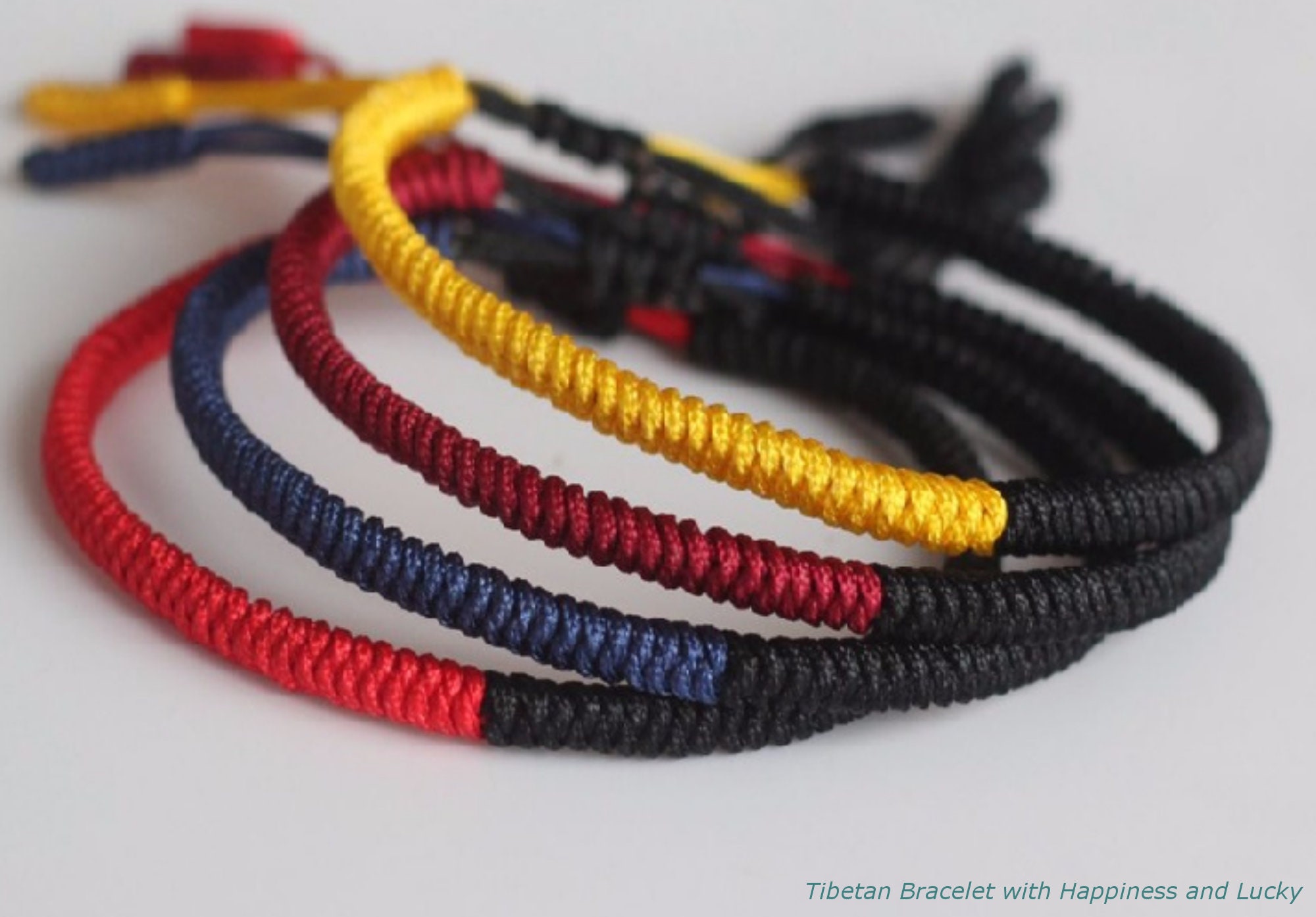 Original Tibetan Buddhist Handmade Knots Lucky Rope Bracelets | Etsy