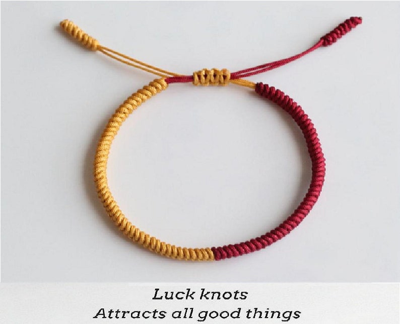 Original Tibetan Buddhist Tibetan Lucky Knot Bracelets Etsy
