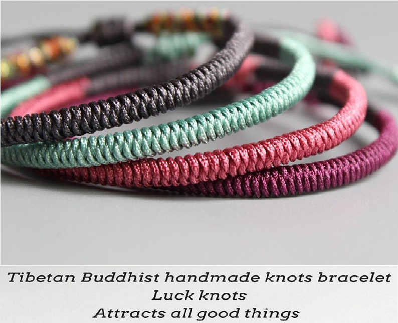 Original Tibetan Buddhist Tibetan Lucky Knot Bracelet Handmade Etsy