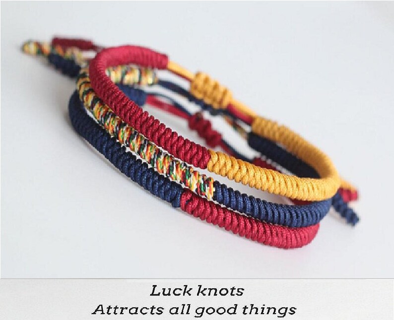 Original Tibetan Buddhist Tibetan Lucky Knot Bracelets Etsy