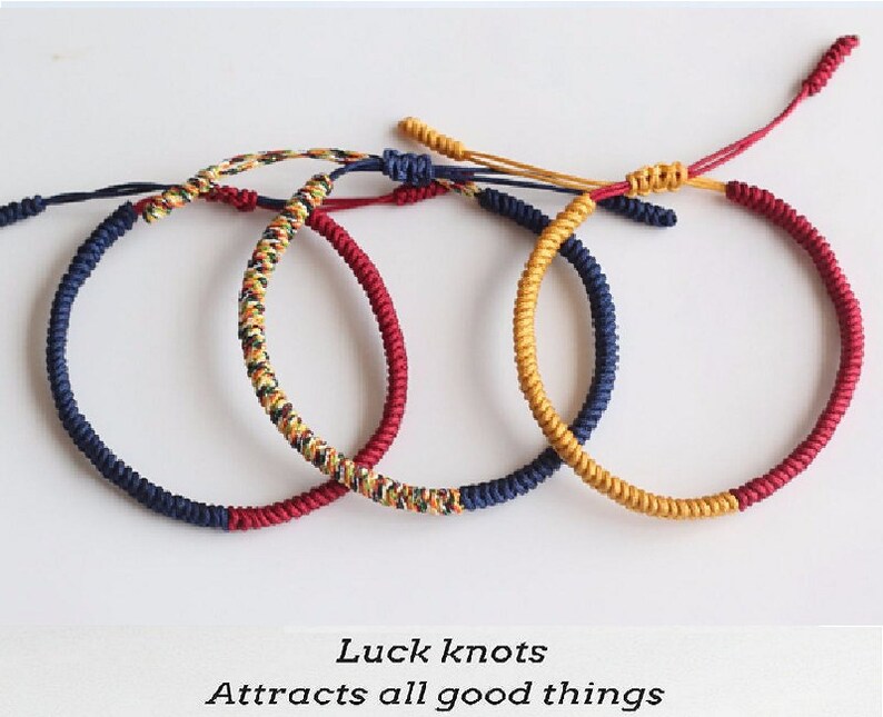 Original Tibetan Buddhist Tibetan Lucky Knot Bracelets Etsy