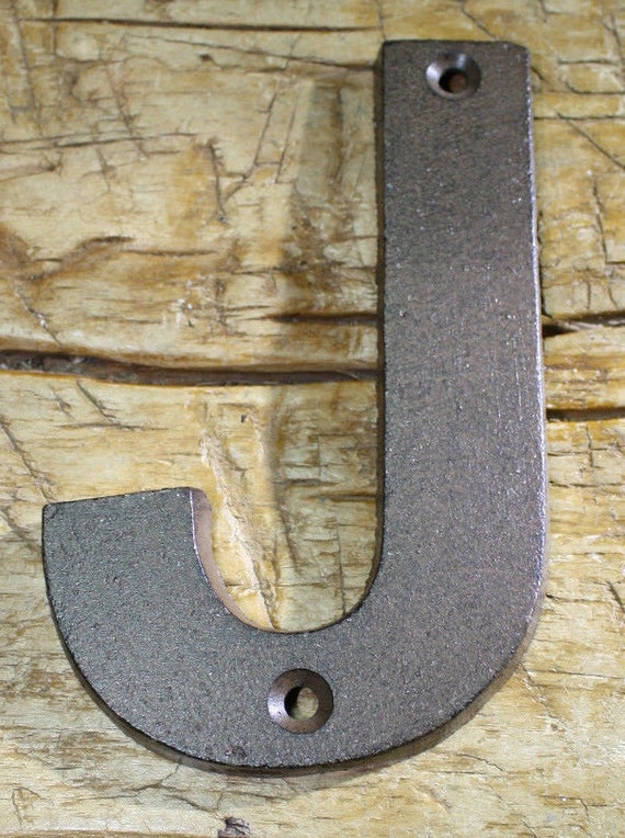 Cast Iron Industrial LETTER O Sign Rustic Brown 5/" tall Alphabet