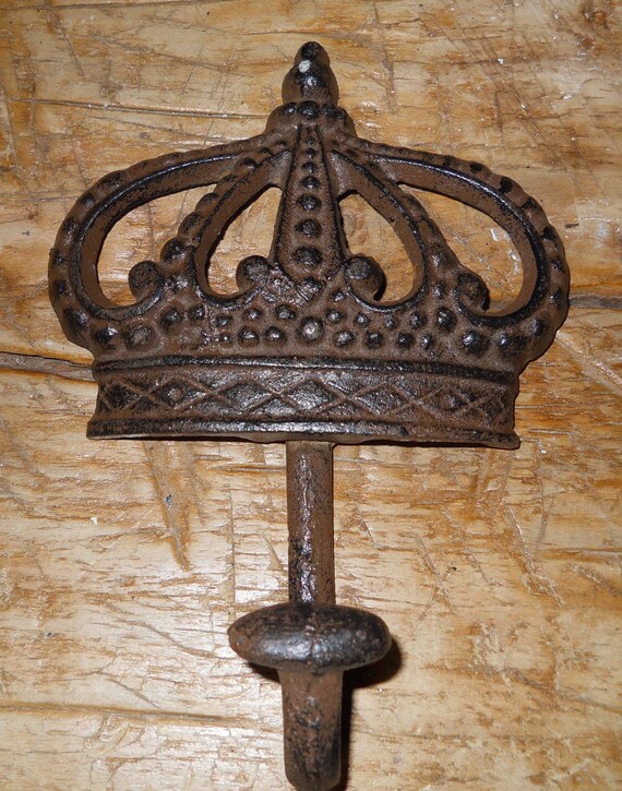 6 Cast Iron Antique Style Rustic Fleur De Lis Coat Hooks Hat Hook Rack Towel 6