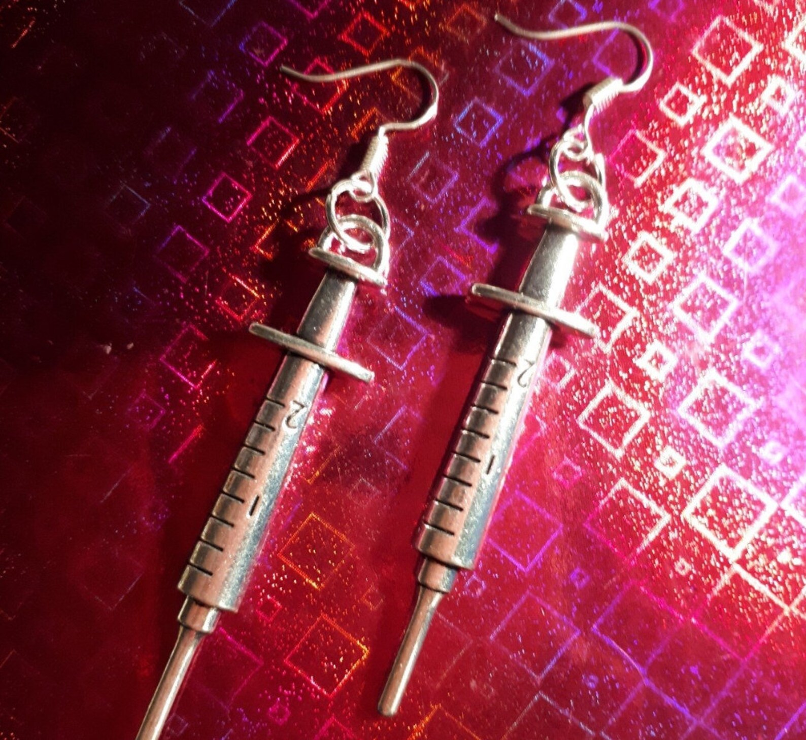 Handmade Syringe Earrings Etsy