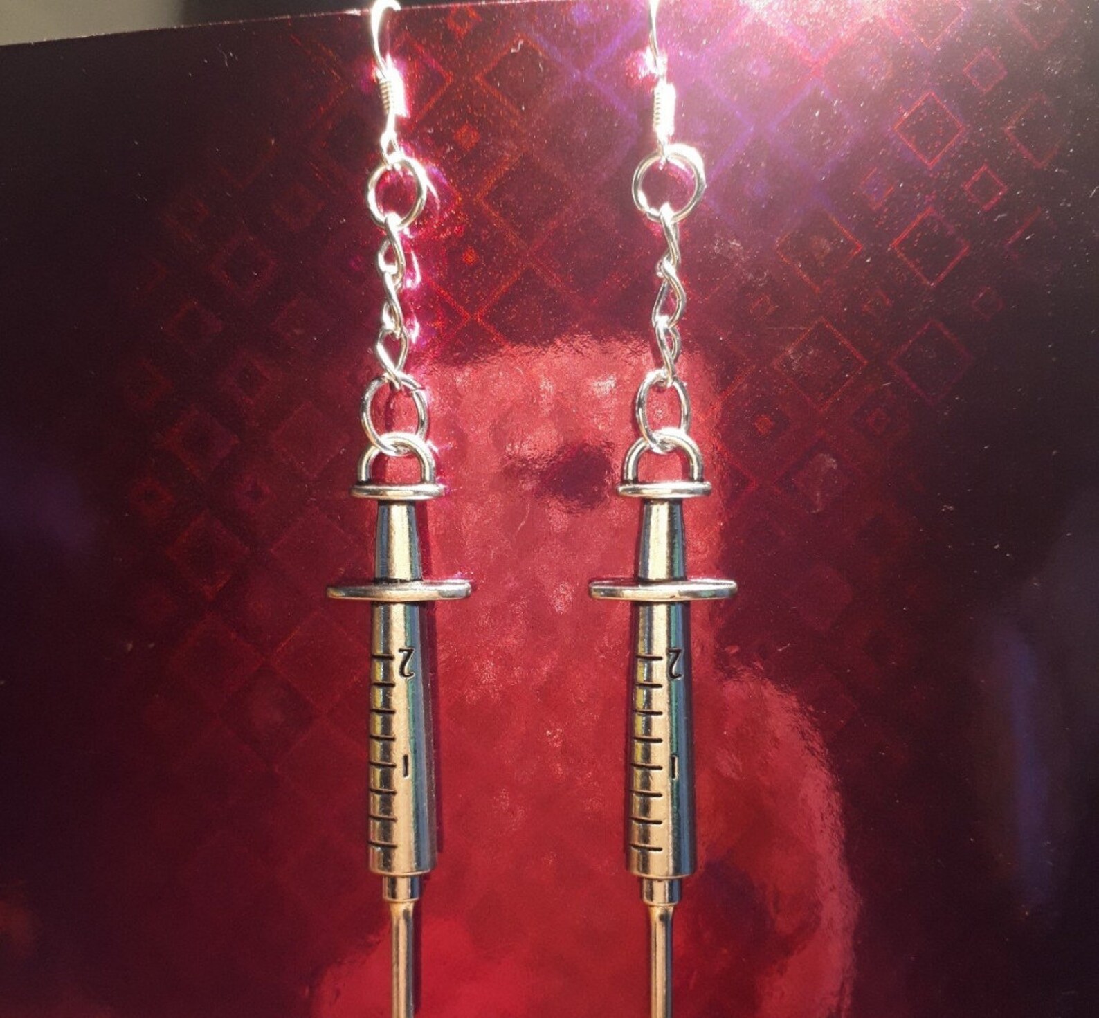 Handmade Syringe Earrings Etsy