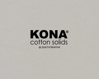 Kona Cotton Fabric - Ash, Robert Kaufman Quilting Material (Half Yard)