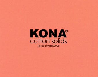 Kona Cotton Fabric - Salmon, Robert Kaufman Quilting Material