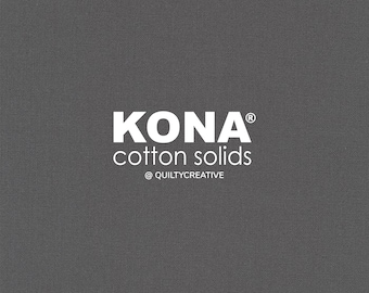 Kona Cotton Fabric - Coal Black Solid, Quilting & Sewing Material