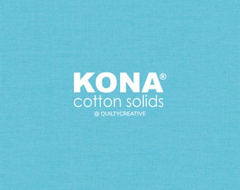 Kona Cotton Fabric - Seascape Blue, Quilting Sewing Material (Half Yard)