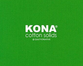 Kona Cotton Fabric - Grasshopper Green, Quilting & Sewing Material