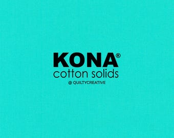 Kona Cotton Fabric - Pool Blue, Quilting Sewing Material