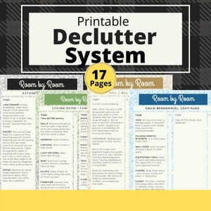 Cleaning Declutter - Home Organization Printable - Home Decluttering - House Organization - Home Organization
