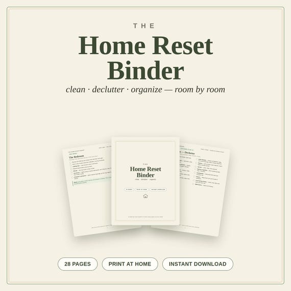 Home Declutter Checklist – Room-by-Room Organization (PDF)