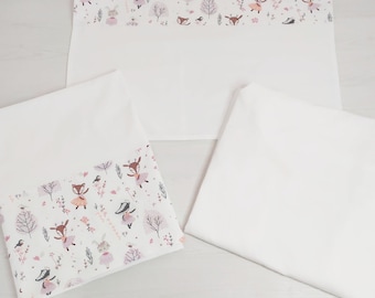Set lettino , lenzuolino, lenzuolino con angoli, federa