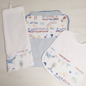 Coffret de chambre personnalisé, coordonné à l'école avec nom brodé