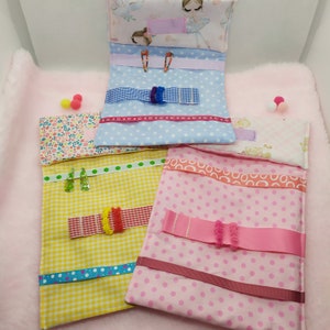 LoDrid Borsa Porta Fiocchi Per Capelli: L'organizzatore Da Viaggio Con Gancio, Perfetta Per Fermagli, Elastici E Fasce Per Bambine (Rosa)