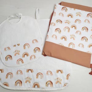 Personalized nursery set, nursery set with rainbows