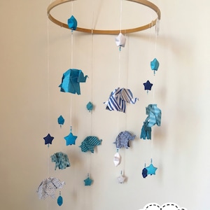 Origami babymobiel kinderkamer decoratie