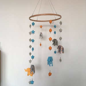Origami baby mobile