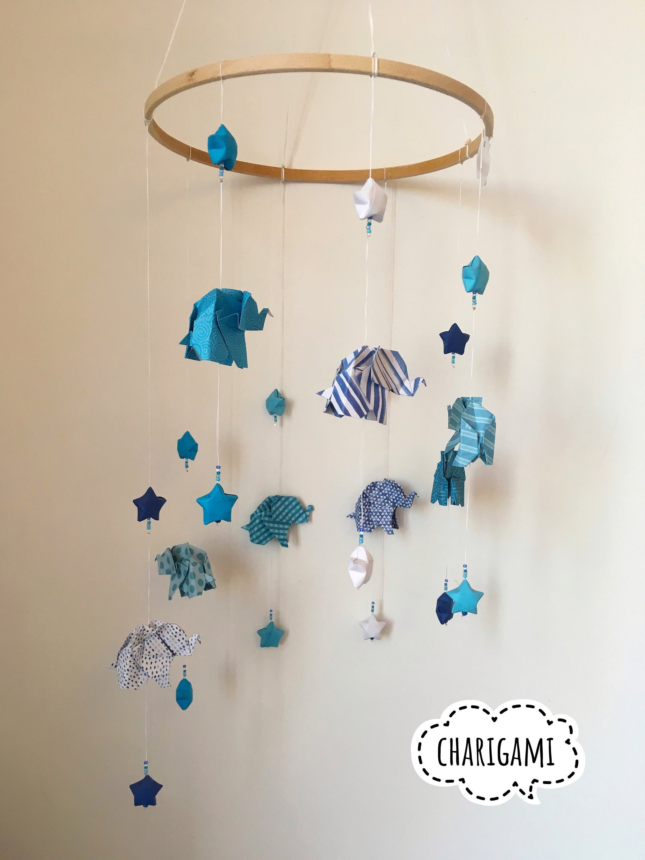 Mobile Bébé Origami Décoration Chambre d'enfant