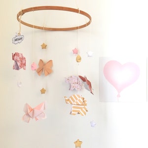 Origami baby mobile