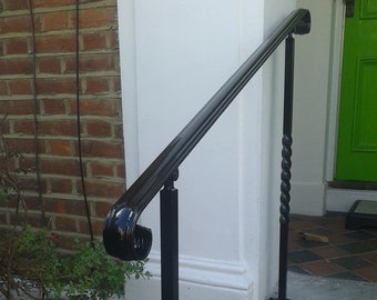 Adjustable angle wrought Iron style handrail With posts for outside, Mobility