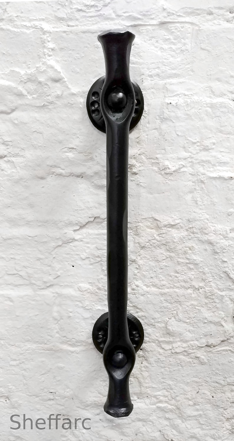 Rustic Ornamental Wrought Iron Grab Handle Rail Bar Etsy UK