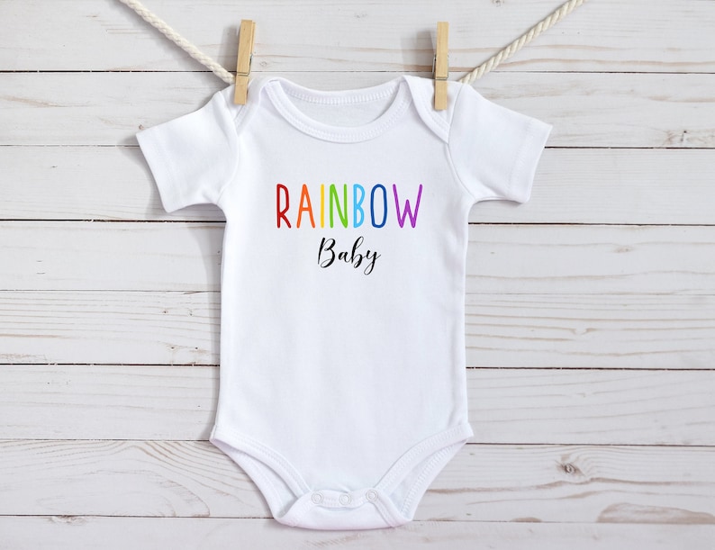 Rainbow Baby After The Storm Onesie Bodysuit Shirt Personalized Custom Name