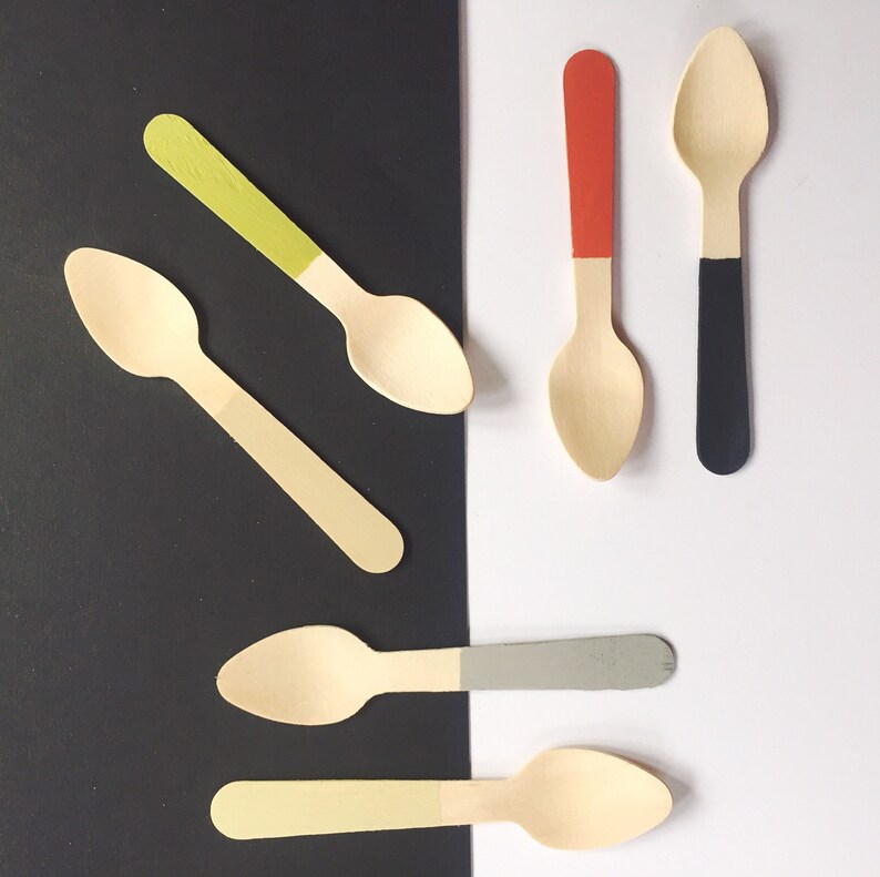 Disposable Wooden Teaspoons 30 Ecofriendly Eating Etsy