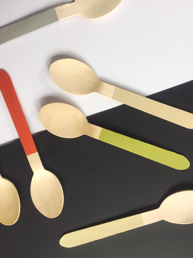 Disposable Wooden Spoons 30 Ecofriendly Eating Utensils / Etsy