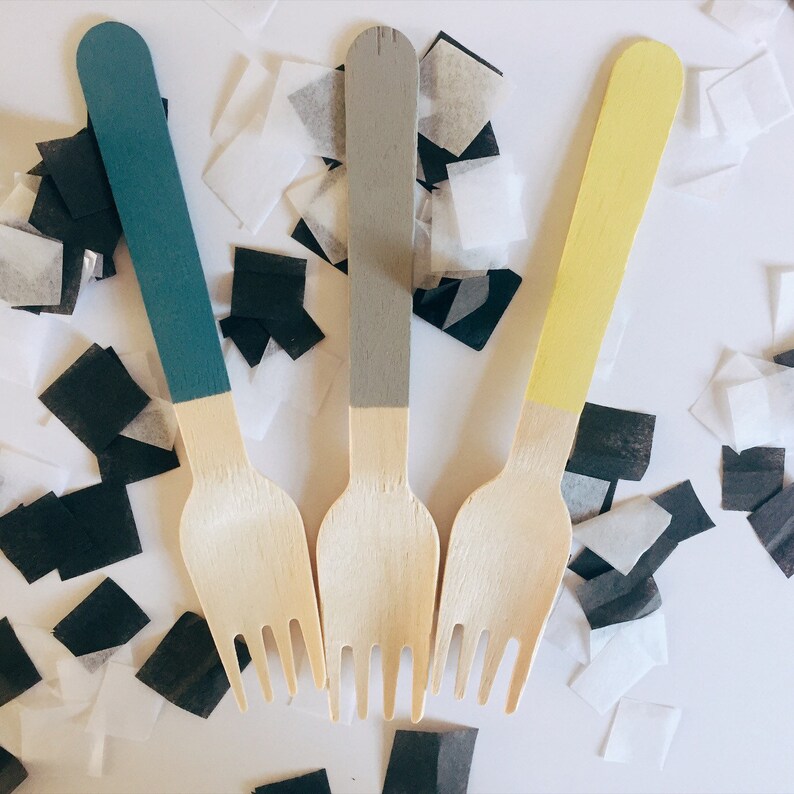 Disposable Wooden Cutlery 36 Ecofriendly Eating Utensils Etsy