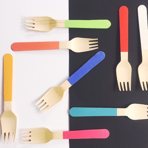 Disposable Wooden Forks 30 Ecofriendly Eating Utensils / Etsy