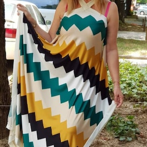 New Collection Summer Extravagant Dress / Maxi Caftan / Party Plus Size Tunic / VA YA 0009