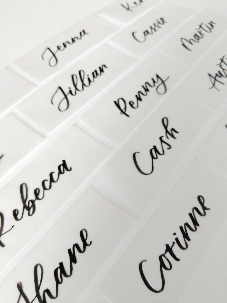 Vellum Place Cards Frosted Paper Place Cards Calligraphy Etsy