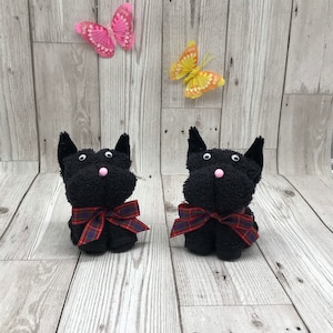 SCOTTIE DOG FLANIMALS - Hamish the Scottie Dog. Made from a cotton flannel - Scottish terrier - scotty dog