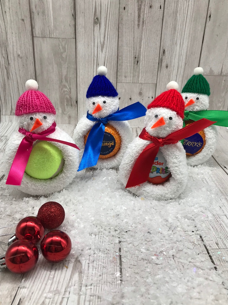 SNOWMEN FLANIMALS - Jolly the Snowman! Made from a cotton flannel. Christmas Eve box or stocking fillers