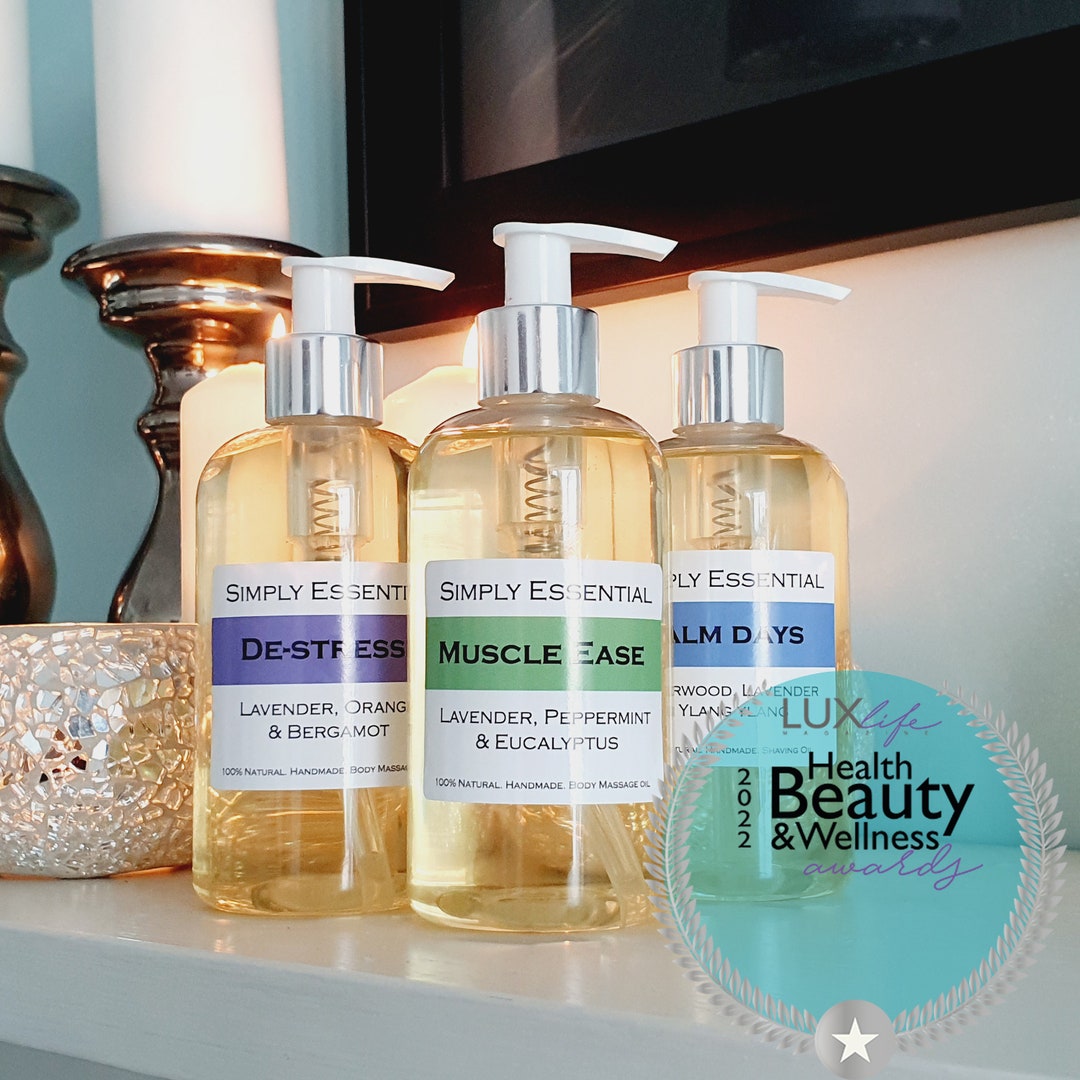 250ml Natural Aromatherapy Body Massage Oil, Pure Essential Oil Blends