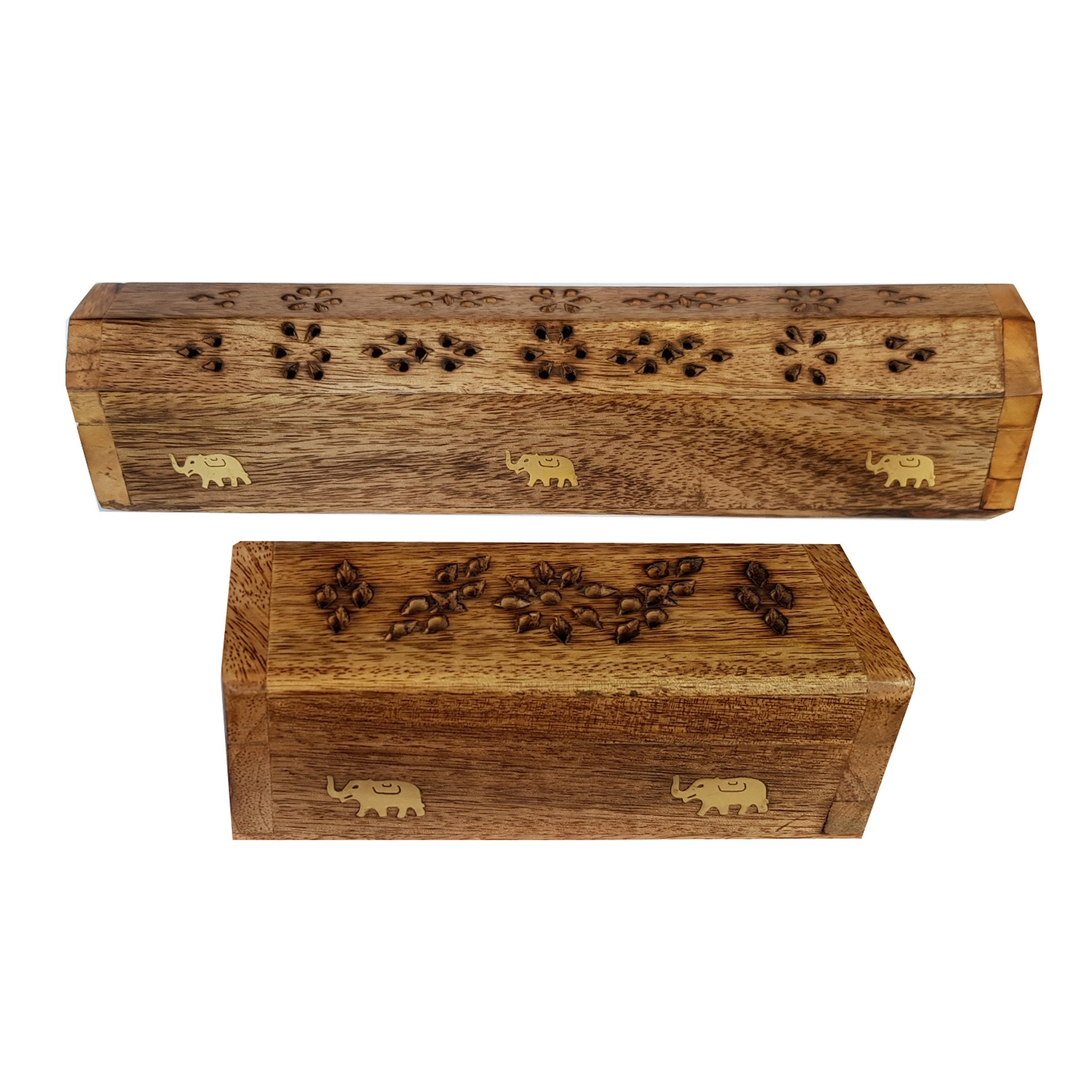 Wooden Elephant Incense Smoke Box Cone Stick Burner Ash Etsy