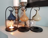 Tear drop hanging ceramic Oil burner with stand tart wax melt warmer essential or fragrance oil burner bowl