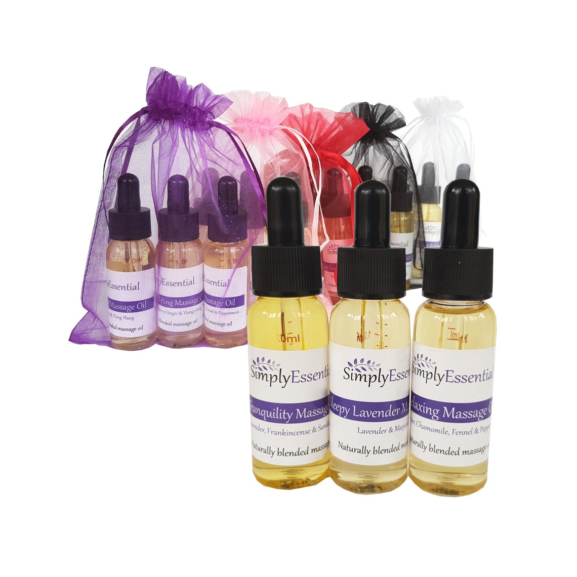 Relaxing Massage oil Gift bag set 3 x 30ml Tranquility Etsy