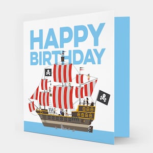 Biglietto d'auguri per la nave pirata Ciao ciao!