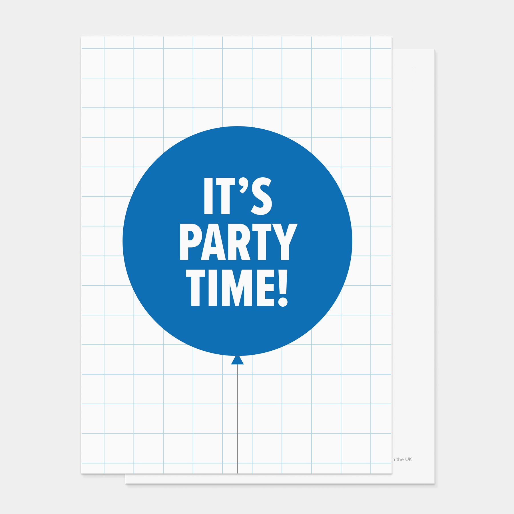 It's Party Time! Blue Balloon Party Invites | For Kid's Parties | For His birthday |