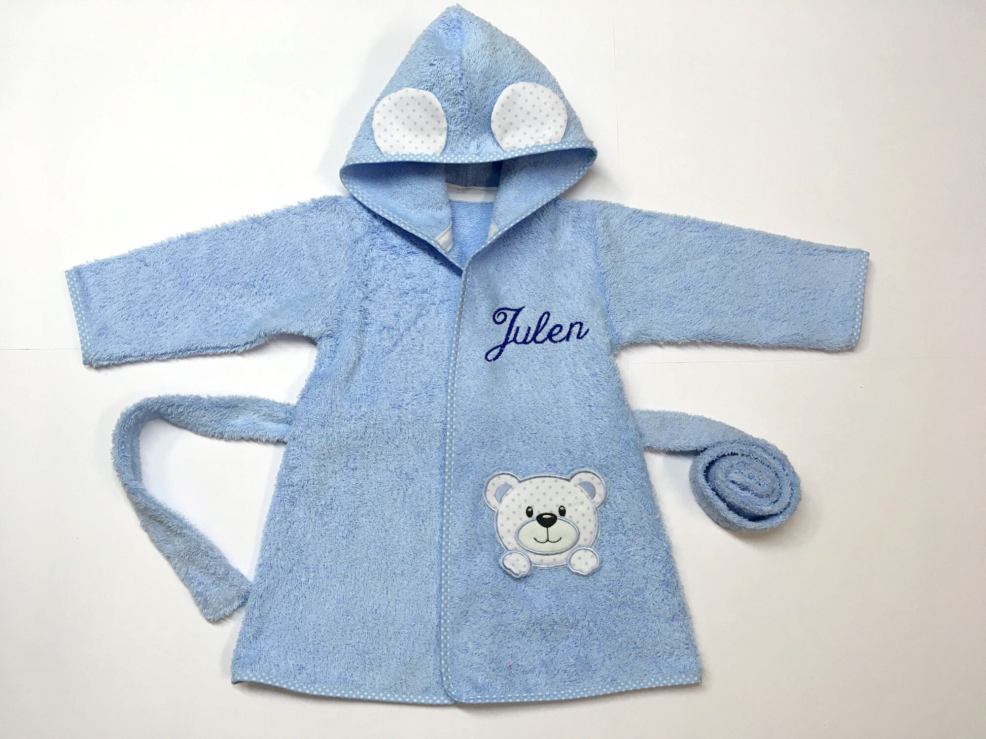 Personalized Baby Bathrobe Monogram Bear Bath Robe for Kids Etsy