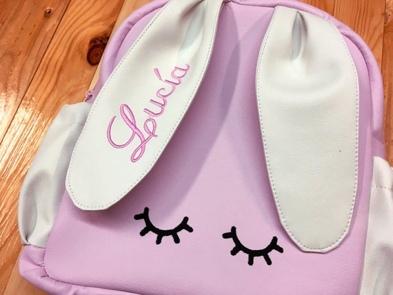 Mochila personalizada orejas de conejo para nina Mochila rosa mini bebe personalizada Mochila preescolar Original regalo de bebe o ninas Etsy Mexico